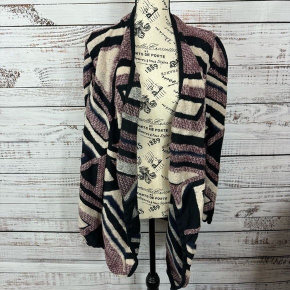 Lucky Brand waterfall front chevron size XS long sleeve cardigan‎ - Picture 8 of 11